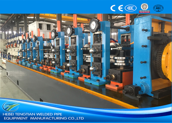 ERW60 Industriepipe-Maschine Blaue Farbe Hochfrequenz-Quadratrohrmühle