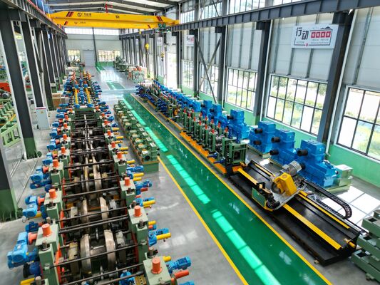 Geschweißte Rohrmühle, 300–508 mm Durchmesser, 0–25 m/min Geschwindigkeit