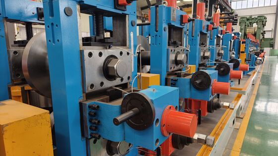 High Frequency Welded Carbon Steel Pipes Making Machine ERW Tube Mill Line Manufacturing 45-114mm Pipe Diameter High Rigidity